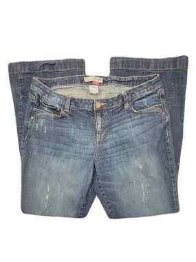 Route 66 Women’s Flare Leg Jeans - Medium Wash, Distressed - Size 16